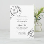 Roses Modern Classic Formal Parents Host Wedding Kaart (Staand voorkant)