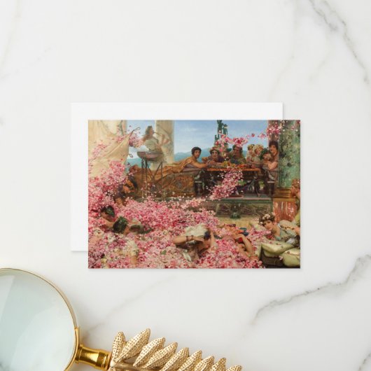 Roses of Heliogabalus by Lawrence Alma-Tadema Bedankkaart (Voorkant / Achterkant in situ)