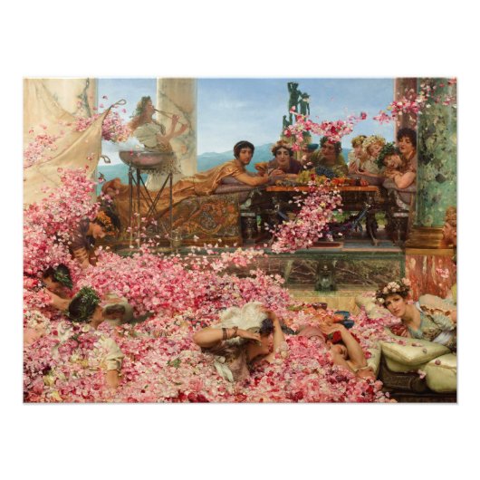 Roses of Heliogabalus by Lawrence Alma-Tadema Foto Afdruk (Voorkant)