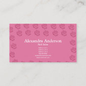 Roses Patroon - Nagelstudio Visitekaartje (Achterkant)