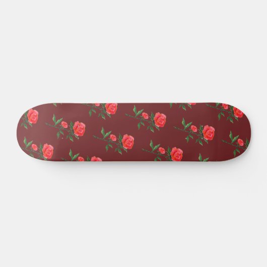 Roses Pattern Skateboard (Horizontaal)