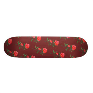 Roses Pattern Skateboard