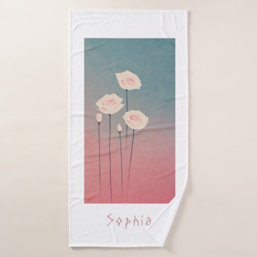 Roses, personalized badhanddoek (Badhanddoek)