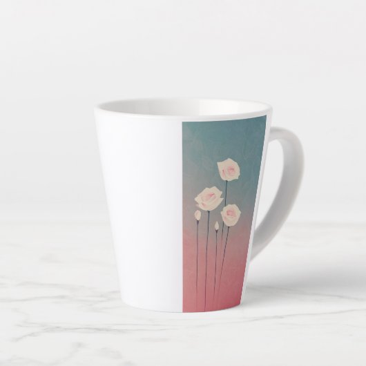 Roses, personalized latte mok (Rechterhoek)