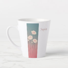 Roses, personalized latte mok