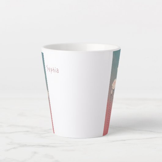 Roses, personalized latte mok (Voorkant)