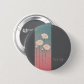 Roses, personalized ronde button 5,7 cm (Voorkant /achterkant)