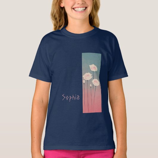 Roses, personalized t-shirt (Voorkant)