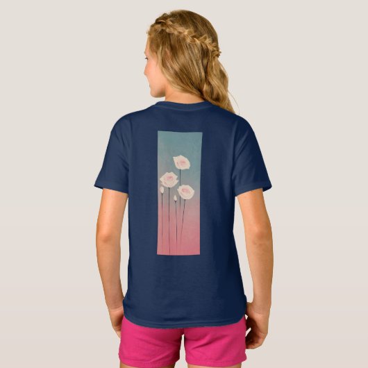 Roses, personalized t-shirt (Achterkant volledig)