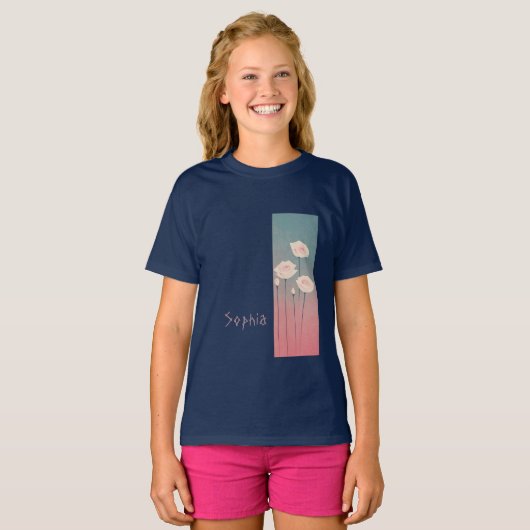 Roses, personalized t-shirt (Voorkant volledig)