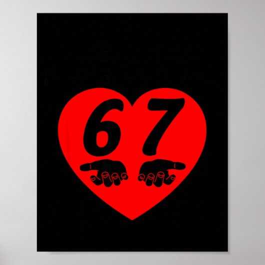 Roses Red Blah Six Seven Funny Valentine Meme Love Poster (Voorkant)