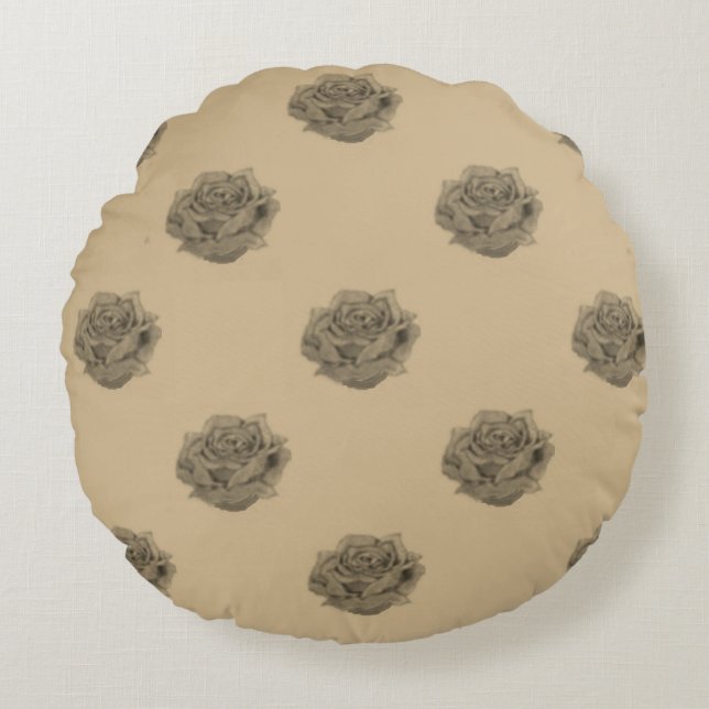 Roses Rond Kussen (Voorkant)
