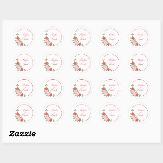 Roses Ronde Sticker (Vel)