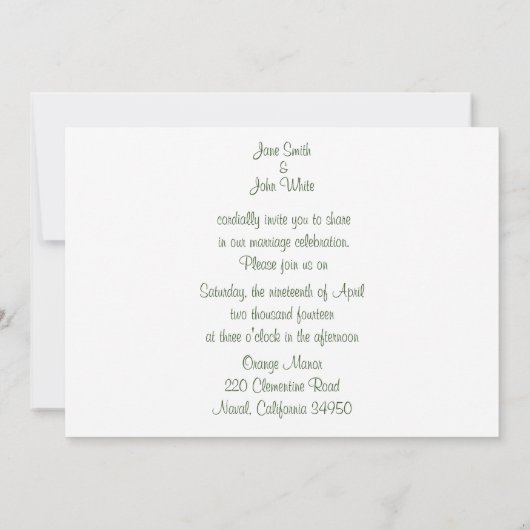 Roses Roses Wedding Uitnodiging (Achterkant)