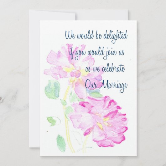 Roses Roses Wedding Uitnodiging (Voorkant)