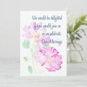 Roses Roses Wedding Uitnodiging (Staand voorkant)