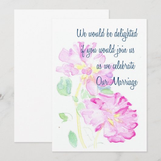 Roses Roses Wedding Uitnodiging (Voorkant / Achterkant)