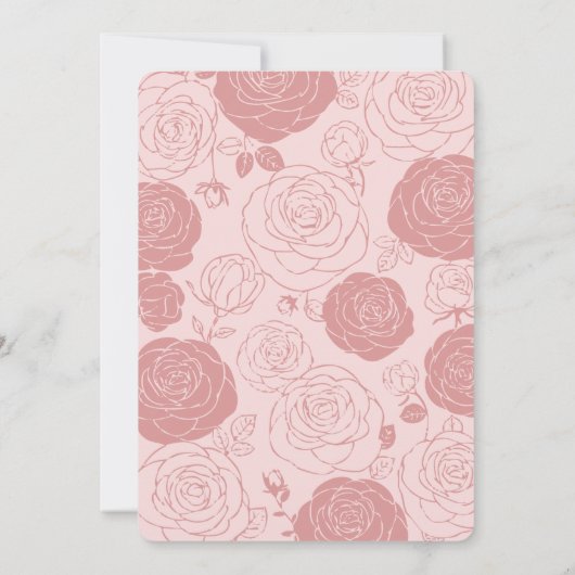 Roses Roses Wedding Uitnodiging (Achterkant)