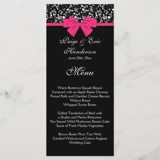 Roses roze roze roze roze roze roze roze roze roze menu (Voorkant)