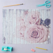 Roses Rustic White Wood Decoupage Tissue Paper Tissuepapier (Craft)