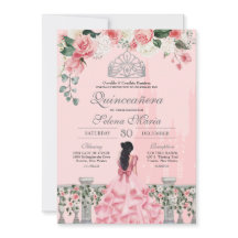 Roses Silver Tiara Royal Princess Quinceañera