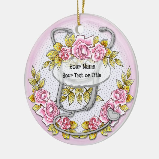 Roses Stethoscope nurse ornament (Links)