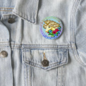 Roses Unicorn speld Ronde Button 5,7 Cm (In situ)