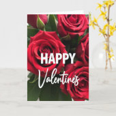 Roses Valentines Happy Card Kaart (Gele Bloem)