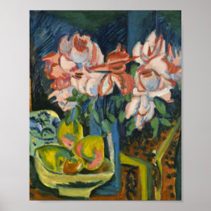 Roses van Ernst Ludwig Kirchner Poster
