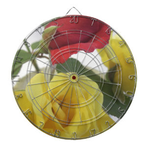 Roses van rood of geel dartbord