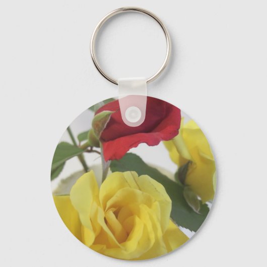 Roses van rood of geel sleutelhanger (Voorkant)