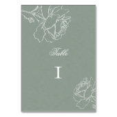 Roses Vow Sage Green Modern Classic Formal Wedding Kaart (Voorkant)