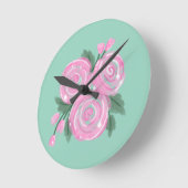Roses Wall Clock  Ronde Klok (Hoek)