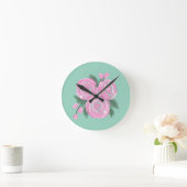 Roses Wall Clock  Ronde Klok (Huis)