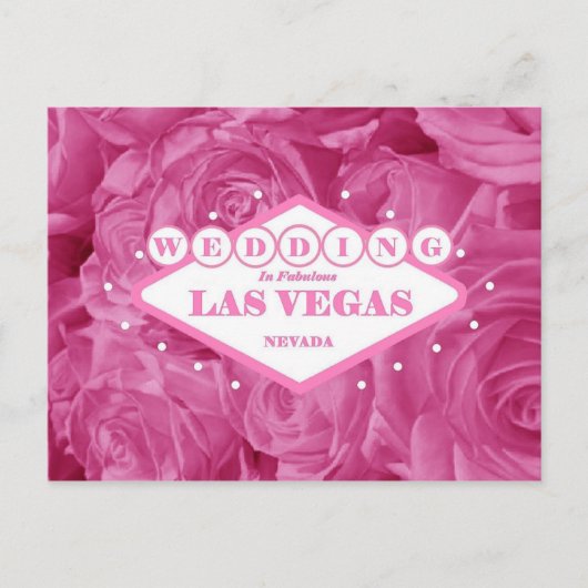 Roses Wedding in Las Vegas Briefkaart (Voorkant)