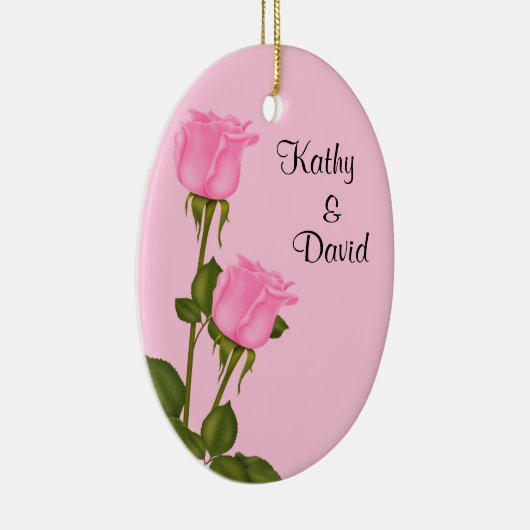 Roses Wedding Keramisch Ornament (Rechts)