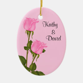Roses Wedding Keramisch Ornament