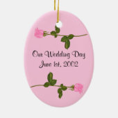 Roses Wedding Keramisch Ornament (Achterkant)