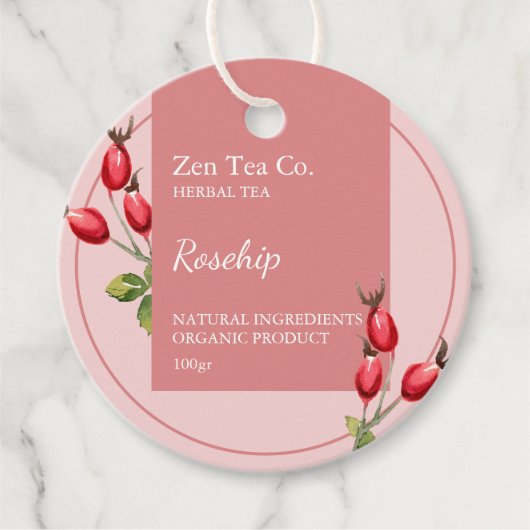 Roseship Herbal Tea Business Label (Voorkant)