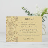  RosesTrellis Floral Muslim bruiloft Kaart (Staand voorkant)