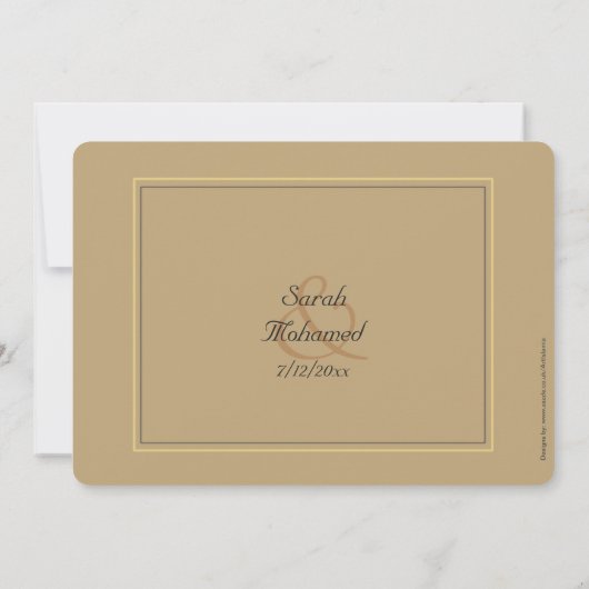  RosesTrellis Floral Muslim bruiloft Kaart (Achterkant)