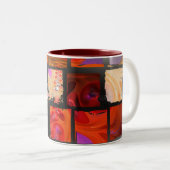 Rosetiles Tweekleurige Koffiemok (Voorkant rechts)