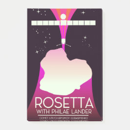 Rosetta & Philae Lander ruimte kunst. Post-it® Notes