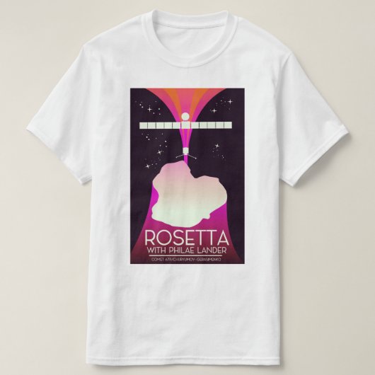 Rosetta & Philae Lander ruimte kunst. T-shirt (Design voorkant)