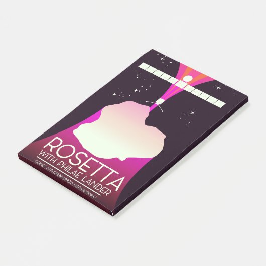 Rosetta & Philae Lander Space Art. Post-it® Notes (Schuin)