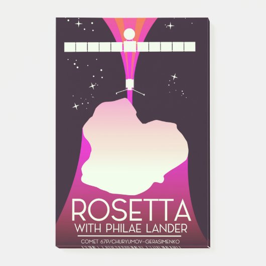 Rosetta & Philae Lander Space Art. Post-it® Notes (Voorkant)