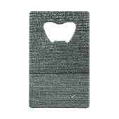 Rosetta Stone Ancient Egyptische hiërogliefen Creditkaart Flessenopener (Achterkant)