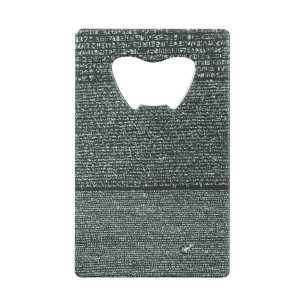Rosetta Stone Ancient Egyptische hiërogliefen Creditkaart Flessenopener
