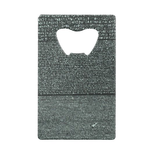Rosetta Stone Ancient Egyptische hiërogliefen Creditkaart Flessenopener (Achterkant)