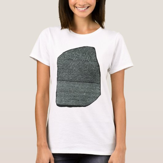 Rosetta Stone Ancient Egyptische hiërogliefen T-shirt (Voorkant)